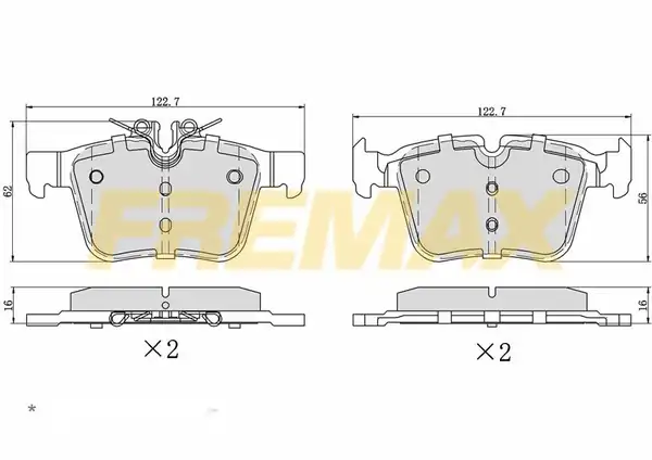 Fremax Fbp 2001 Arka Fren Balatası Corbon Formül Mercedes W205 2013