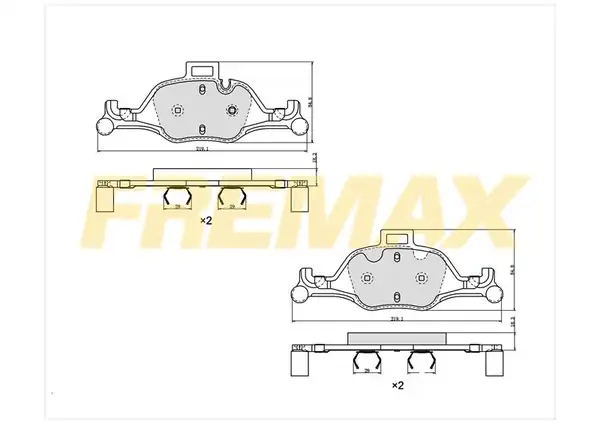 Fremax Fbp 2139 Ön Fren Balatası Corbon Formül Bmw 5 Seri G30 G31 G32 F90 3 Seri G20 G21 G23 G80 G81 G83 G28 2019 X3 X4 X5 X6