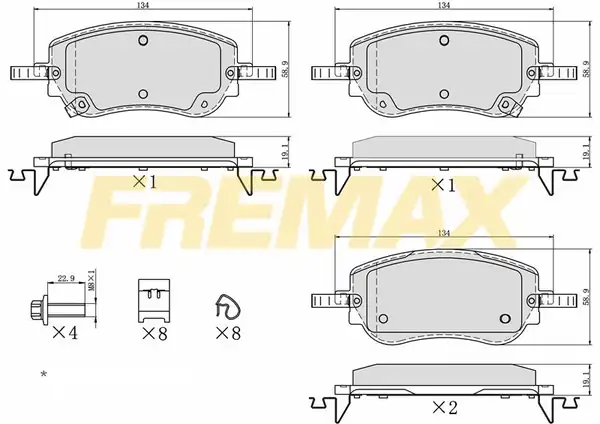 Fremax Fbp 3749 01 Ön Fren Balatası Corbon Formül Fiat Urban Cross Ikazlı 2020 Orijinal Tip Sekmanlı