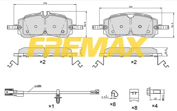 Fremax Fbp 3754 01 Arka Fren Balatası Corbon Formül VW Disk Tip Yeni Transit Fişli Custom V710 VW Caravelle Transporter 2024