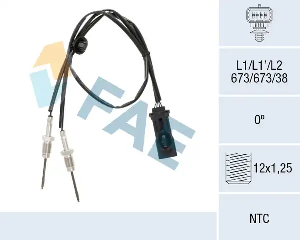 FAE 68612 | Egzos Sıcaklık Sensörü 208 II / 2008 II / 308 II / 3008 II / Partner Tepee / Rifter 1.5 HDI 18 -