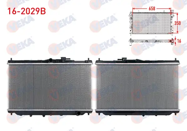 VEKA 16-2029B | Su Radyatörü Brazing Honda Accord V C-D 2 0i 16v M T 1996 1998 Accord IV Cb_ 2 0i 16v M T 1990 1993