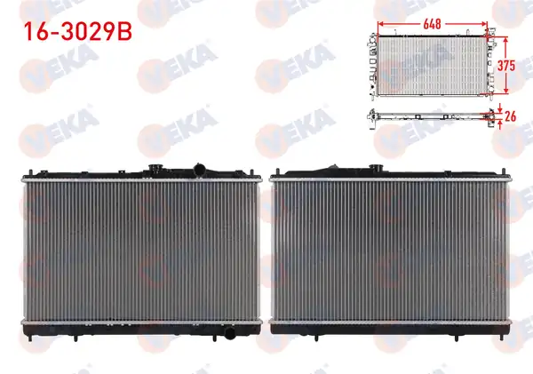 VEKA 16-3029B | Su Radyatörü Brazing Mitsubishi Colt IV 1 6 İ M T 1992 1996 Lancer V 1 6 1 8 M T 1992 1995