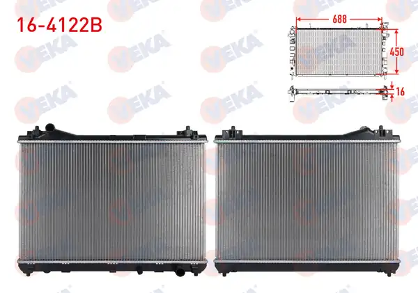 VEKA 16-4122B | Su Radyatörü Brazing Suzuki Grand Vitara II Jt 1 6 Vvt İ M T 2005