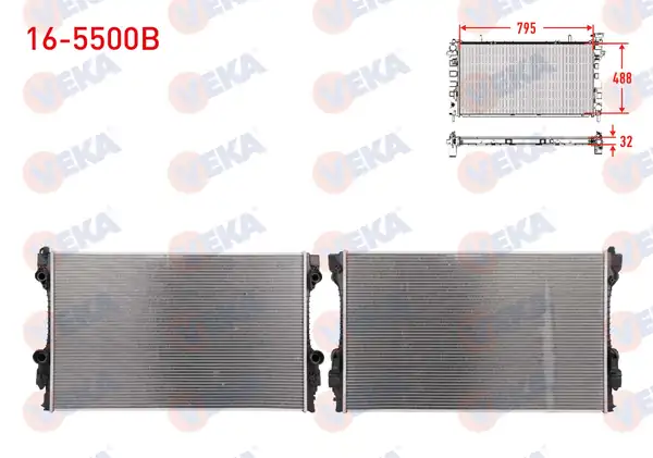 VEKA 16-5500B | Su Radyatörü Brazing Porsche Panamera 3 6 A T 2010