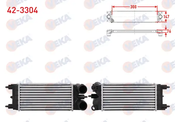 VEKA 42-3304 | Turbo Radyatörü İntercooler Citroen C5 III Rd 1 6 Hdi 2008 2015