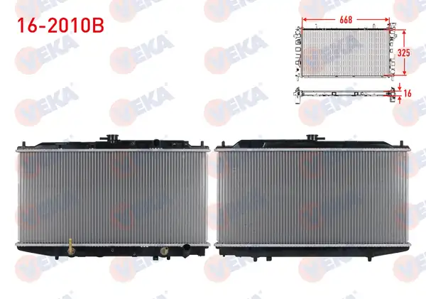 VEKA 16-2010B | Su Radyatörü Brazing Honda Civic 1 5 A T Ac 1988 1991