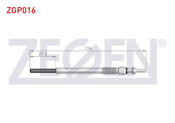 ZEGEN ZGP016 | Kızdırma Buji 11v 124mm Citroen Berlingo 10 Adet