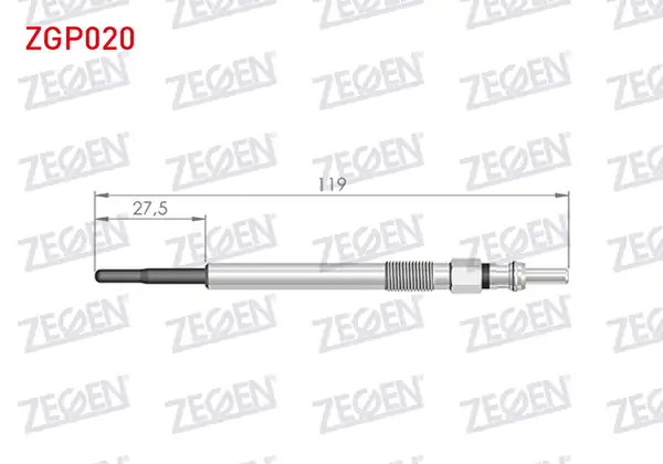 ZEGEN ZGP020 | Kızdırma Buji 11v Euro 4 Fiat Linea 10 Adet