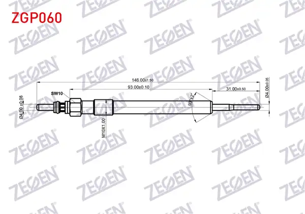 ZEGEN ZGP060 | Kızdırma Buji 4 4v Opel Astra J 10 Adet