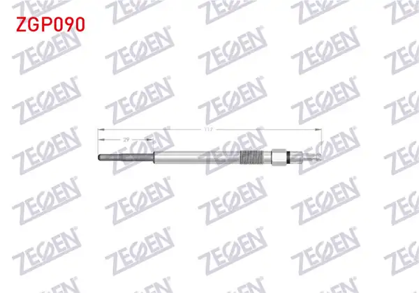 ZEGEN ZGP090 | Kızdırma Buji 7V Volkswagen Golf V 2006-/ Jetta III 2007-2010 / Passat 2005-/ Touran 2006-/ Audi A3 / A4 / A6 / 2.0 TDI | 10 Adet