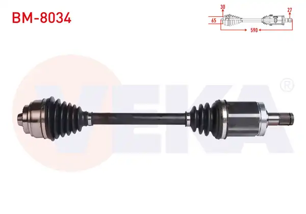 Veka Bm 8034 Komple Aks Sol Ön Bmw X3 F25 2 0 D Xdrive A T M T Uzunluk 590 mm 2010