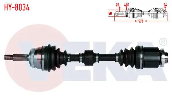 HYUNDAI 495001C460 | Getz Tb 1 5 CRDI ABS li 48 Dış 579mm 2002 2008