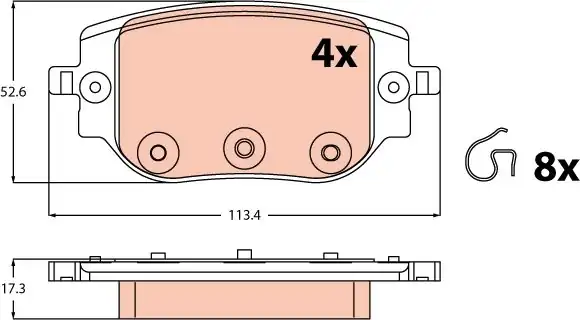 TRW GDB2613 | Opel Vivaro C Citroen Spacetourer Peugeot Expert Arka Fren Balatası 1673597480