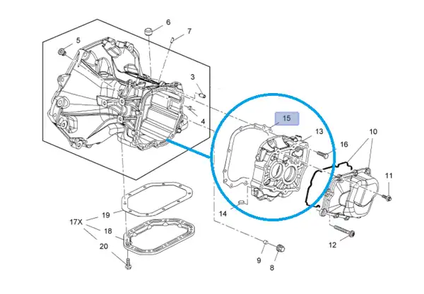 Opel Astra J F17 Şanzuman Ara Kapak Contası Orjinal