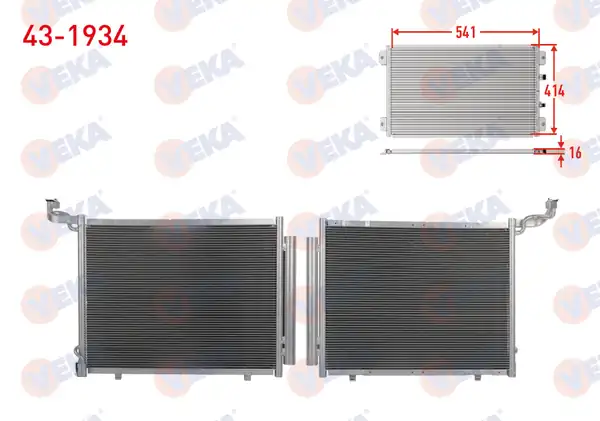 VEKA 43-1934 | Klima Radyatörü Ford Fiesta VII 1 0 Ecoboost 1 5 TDCI 2017 Courier 1 5 2017