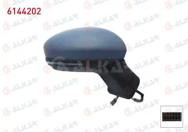 ALKAR 6144202 | Dış Dikiz Aynası Sağ Elektrikli Asferık Isıtmalı Astarlı Otomatik Katlanır Sinyalli Sensörlü Led 11 Pin Renault Captur II 2020