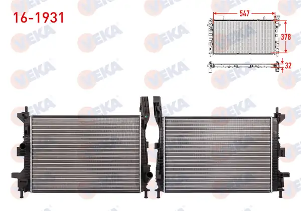 VEKA 16-1931 | Su Radyatörü Mekanik Ford Focus III 1 0 Ecoboost M T Ac 2011 2015