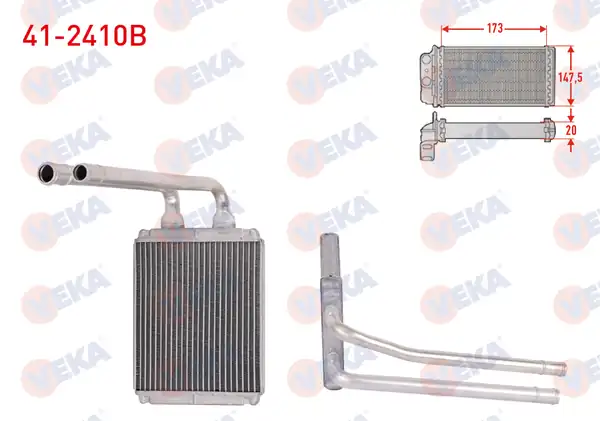 VEKA 41-2410B | Kalorifer Radyatörü Brazing Kia Picanto Sa 1 0 1 1 1 1 CRDI 2004