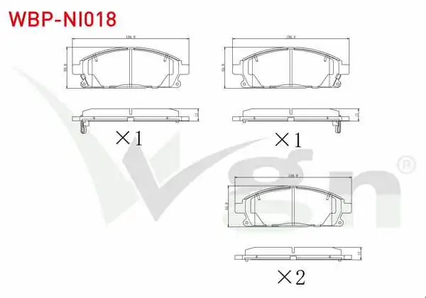WGN WBP-NI018 | Fren Balata Ön Ikazlı Nissan X-Traıl