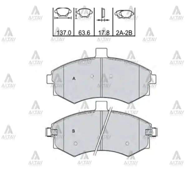 MAHER 00047 | Fren Balata Elantra 01 03 Getz 08 Dizel Matrix 06 11 Sonata 2 4 Ön