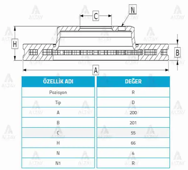 MAHER 03814 | Fren Kampanası Corolla 88 02 Arka 200 4