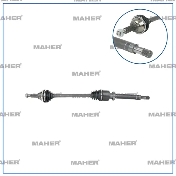 MAHER 18294 | Aks Komple Ön Transit 00 06 V184 Sağ 2 4tdci ABS li 48 Dış 1053mm