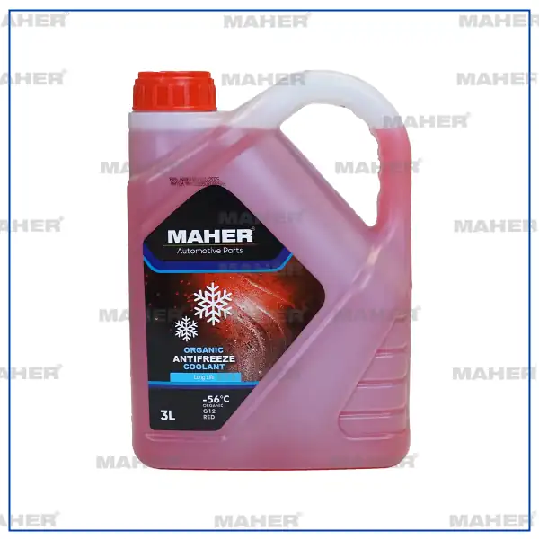 MAHER 23515 | Antifriz Kırmızı Seri Organik 56 C 3 Litre 6 Adet