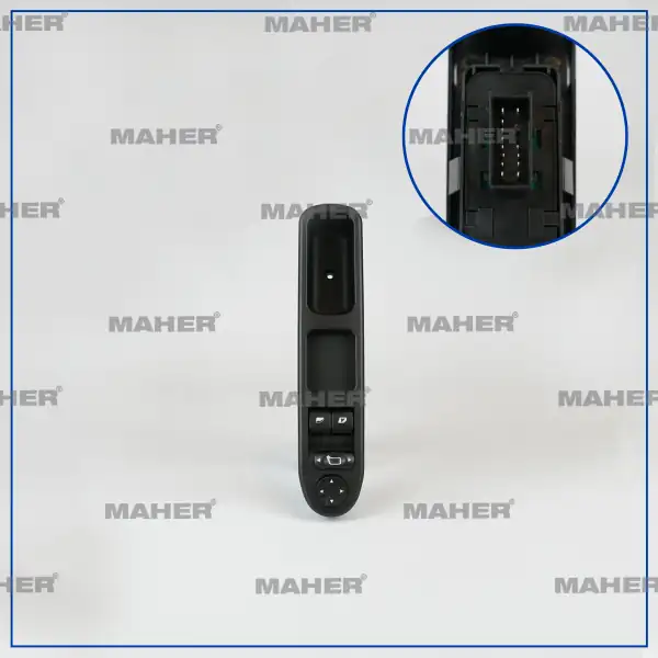 MAHER 26539 | Düğme Cam Açma 207 C3 Picasso Çiftli Ayna Ayar Dugmeli Sol