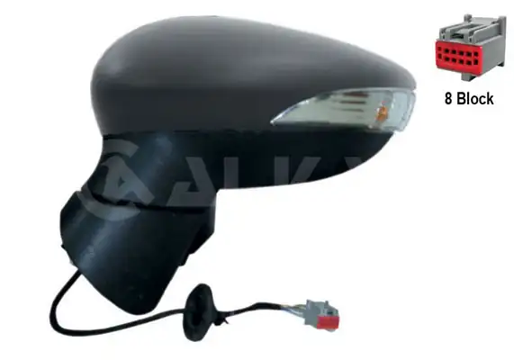 ALKAR 6119394 | Dış Dikiz Aynası Sol Elektrikli Isıtmalı Astarlı Sinyalli 6 Pin Asferık Ford Fiesta VI 2008 2013