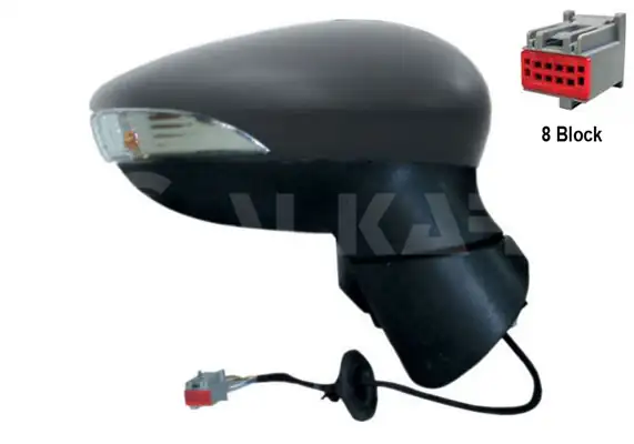 ALKAR 6120394 | Dış Dikiz Aynası Sağ Elektrikli Isıtmalı Astarlı Sinyalli 6 Pin Ford Fiesta VI 2008 2013