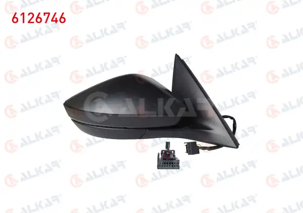 ALKAR 6126746 | Dış Dikiz Aynası Sağ Elektrikli Isıtmalı Sinyalli Led 6 Pin Skoda Scala Kamiq 2019