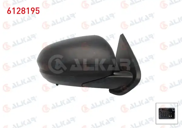 ALKAR 6128195 | Dış Dikiz Aynası Sağ Elektrikli Isıtmalı Sensörlü Kör Noktalı 9 Pin Dacia Duster 2017