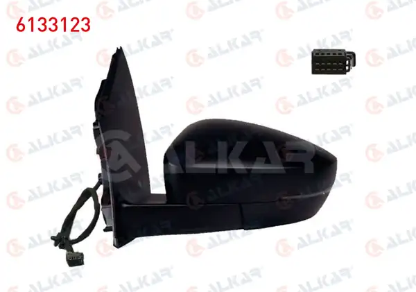 ALKAR 6133123 | Dış Dikiz Aynası Sol Mekanik Asferık Sinyalli Dikdortgen Soketli 2 Pin Volkswagen Polo 6r1 6c1 2010