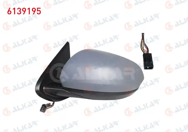 ALKAR 6139195 | Dış Dikiz Aynası Sol Elektrikli Isıtmalı Astarlı 5 Pin Dacia Duster 2017