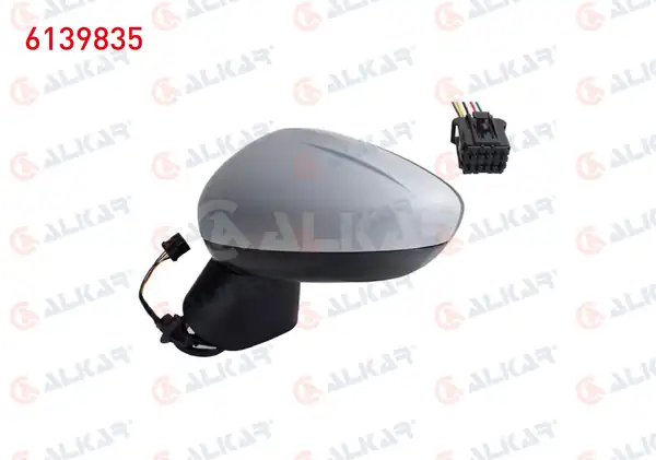 ALKAR 6139835 | Dış Dikiz Aynası Sol Elektrikli Isıtmalı Astarlı 5 Pin Opel Crossland X P17 2017
