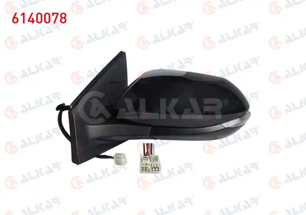 ALKAR 6140078 | Dış Dikiz Aynası Sağ Elektrikli Isıtmalı Astarlı Sinyalli 6 Pin Toyota Yaris 2020