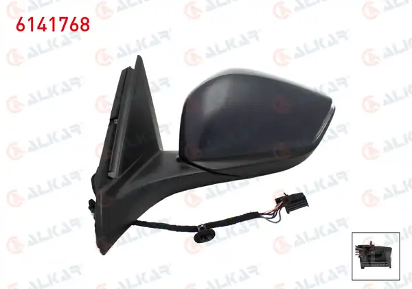 ALKAR 6141768 | Dış Dikiz Aynası Sol Elektrikli Isıtmalı Sinyalli 8 Pin Opel Astra L 2021 Peugeot 308 III 2021 308 Sw III 2021