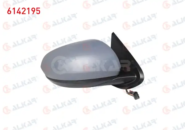 ALKAR 6142195 | Dış Dikiz Aynası Sağ Elektrikli Isıtmalı Astarlı Sensörlü Kör Noktalı 9 Pin Dacia Duster 2017