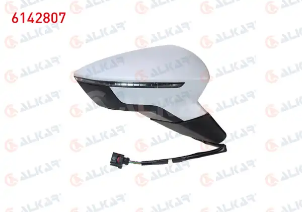ALKAR 6142807 | Dış Dikiz Aynası Sağ Elektrikli Astarlı Sinyalli 5 Pin Seat Leon 5f1 2012 2020