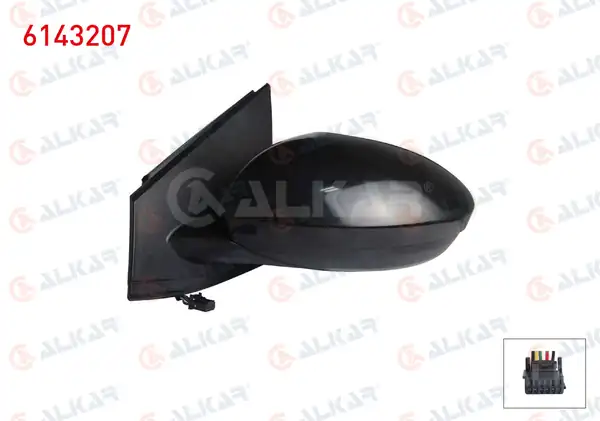 ALKAR 6143207 | Dış Dikiz Aynası Sol Elektrikli Isıtmalı Astarlı 5 Pin Dacia Sandero Stepway II B8_ 2021 Jogger 2022 Logan III 2021