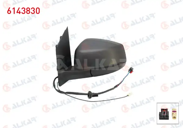 ALKAR 6143830 | Dış Dikiz Aynası Sol Elektrikli Isıtmalı Antenli 5 Pin Ford Tourneo Connect 2022 Volkswagen Caddy V 2020