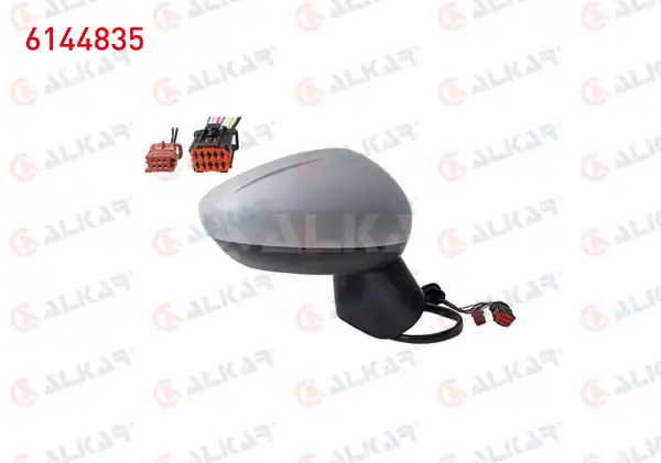 ALKAR 6144835 | Dış Dikiz Aynası Sağ Elektrikli Isıtmalı Astarlı Otomatik Katlanır Sensörlü Kör Noktalı 9 2 Pin Opel Crossland X P17 2017