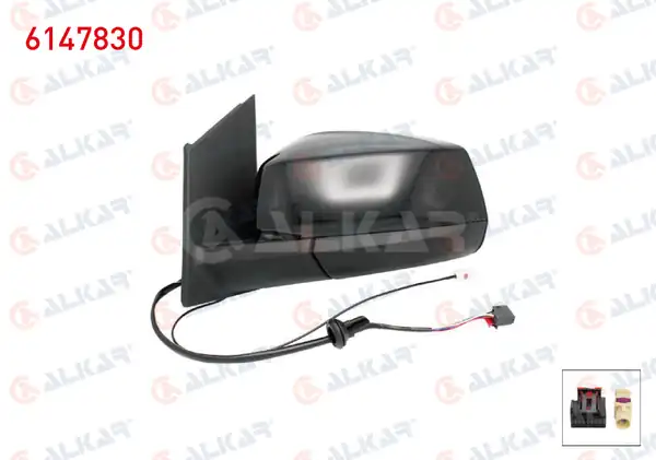 ALKAR 6147830 | Ayna Komple Sol Otm. Kat Antenli Caddy 20