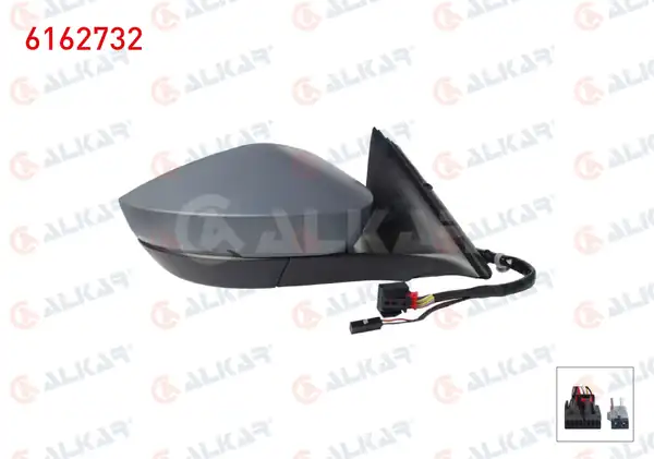 ALKAR 6162732 | Dış Dikiz Aynası Sağ Elektrikli Isıtmalı Astarlı Otomatik Katlanır Sinyalli Ledli Kör Noktalı 8 2 Pin Skoda Octavia IV 2020