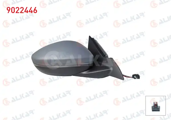 ALKAR 9022446 | Dış Dikiz Aynası Sağ Elektrikli Isıtmalı Astarlı Sinyalli Sensörlü 6 2 Pin Opel Mokka 2020