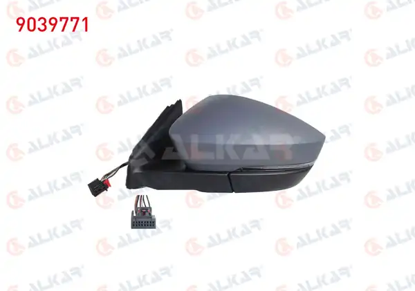 ALKAR 9039771 | Dış Dikiz Aynası Sol Elektrikli Isıtmalı Astarlı Sinyalli 6 Pin Skoda Karoq 2017