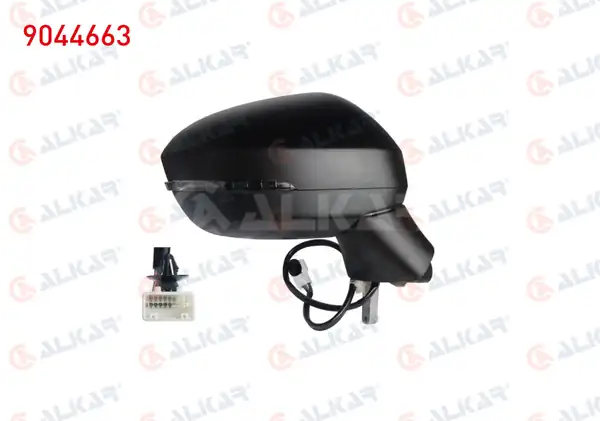 ALKAR 9044663 | Dış Dikiz Aynası Sağ Elektrikli Isıtmalı Astarlı Otomatik Katlanır Sinyalli Kör Noktalı 11 Pin Nissan Qashqai 2021