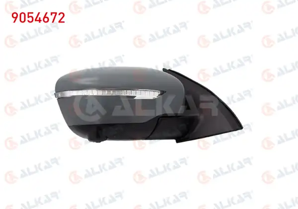 ALKAR 9054672 | Dış Dikiz Aynası Sağ Astarlı Kamerali Katlanır Isıtmalı Elektrikli Led Sinyalli 13 Pin Nissan Qashqai 2013
