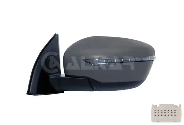 ALKAR 9059672 | Dış Dikiz Aynası Sol Astarlı Isıtmalı Elektrikli Siyah Led Sinyalli 7 Pin Nissan Qashqai 2013